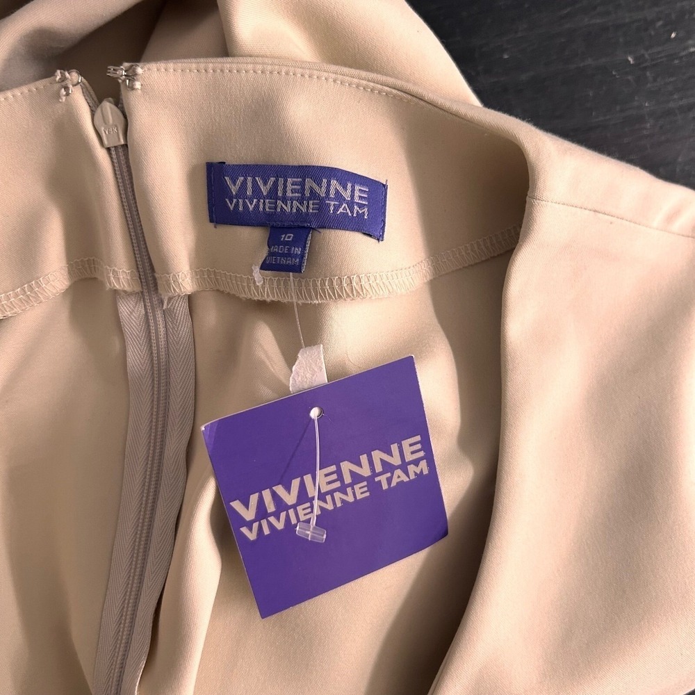 Vivienne Tam Sheath Tan‎ Dress 10 - Picture 8 of 16